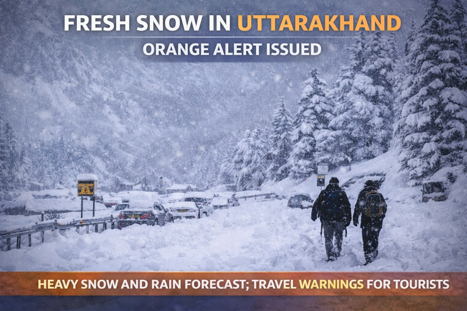 Fresh Snow and Orange Alert in Uttarakhand Amid Severe Weather